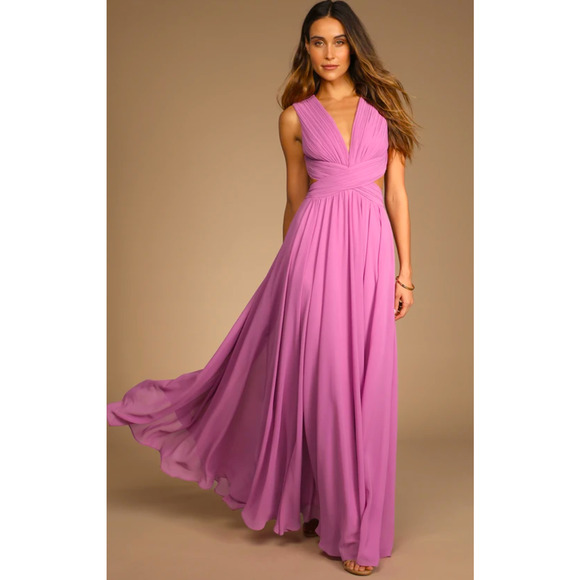Lulus Lilac Cutout Vivid Imagination Maxi Dress Size Varies - Picture 8 of 13